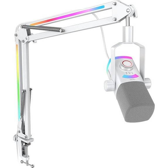 FIFINE Gaming Microphone Kit with RGB Boom Arm