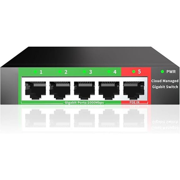 STEAMEMO 5-Port Gigabit Ethernet Switch with PoE