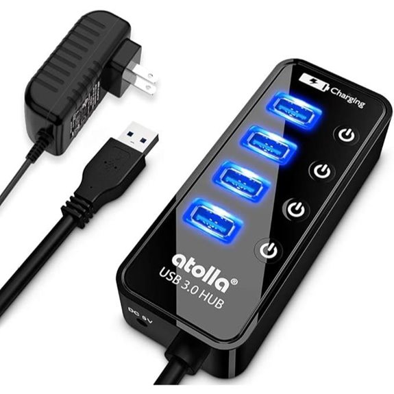 Atolla 4-Port USB 3.0 Hub with Charging