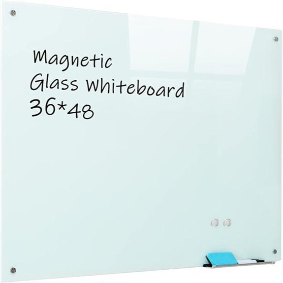 Magnetic Frameless Whiteboard 36x48 Wall-Mounted