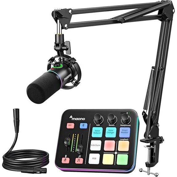 Maono Gaming Streaming Bundle: Mixer & Microphone