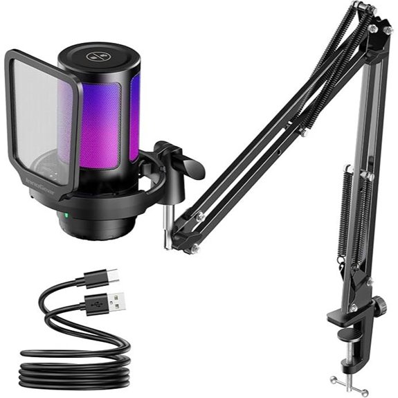 InnoGear Gaming USB Microphone with Boom Arm
