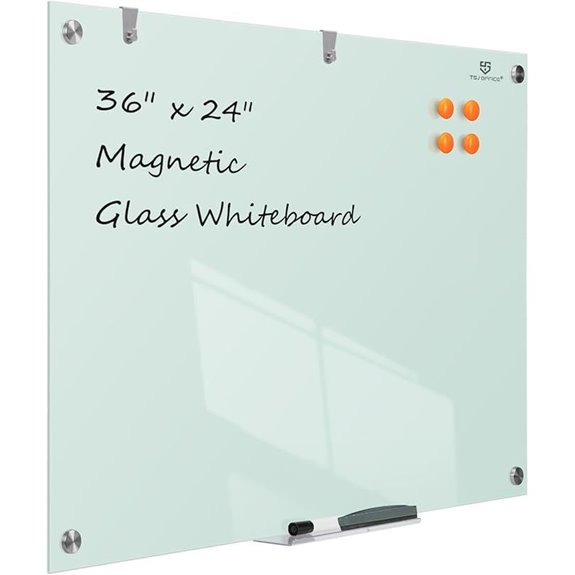 TSJ OFFICE Glass Dry-Erase Board 36x24 Inches