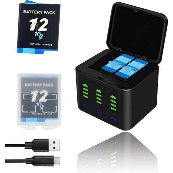 GoPro Battery Charger Kit with Batteries and Case