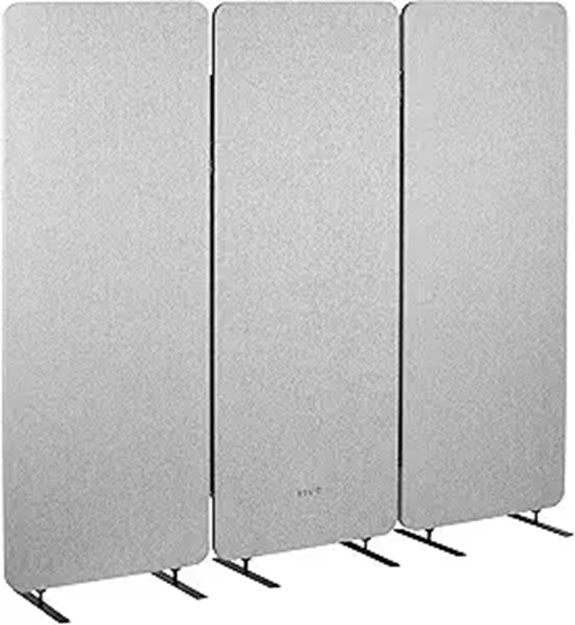 VIVO Freestanding Privacy Panel Gray 72 x 66 Inches
