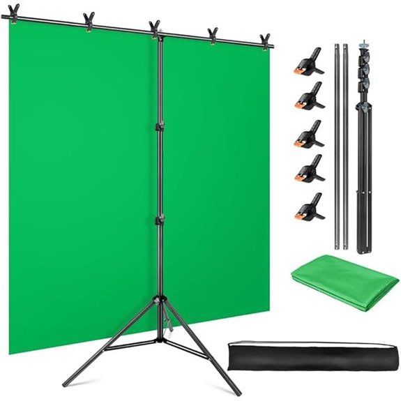 Green Screen Backdrop Kit with Stand & Accessories