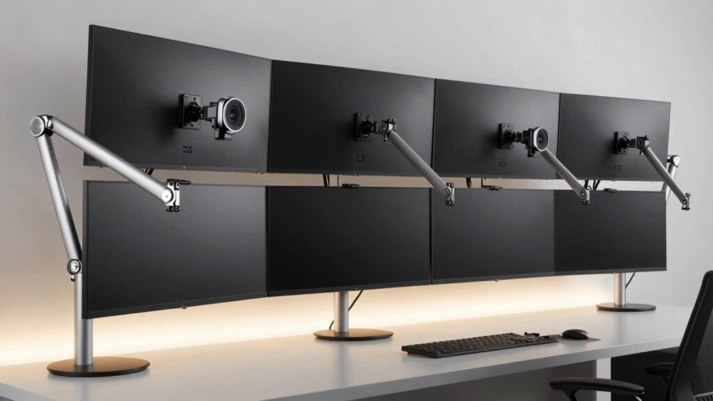 heavy duty dual monitor arms