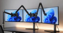heavy duty dual monitor arms