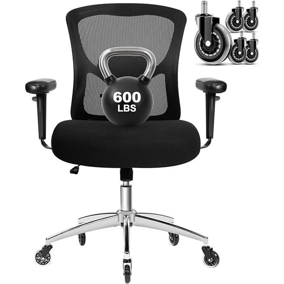 Heavy Duty Ergonomic Mesh Office Chair 600lbs