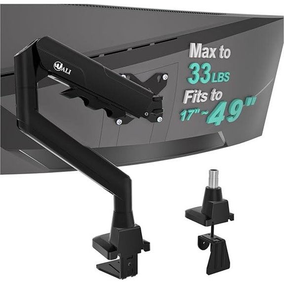 WALI Heavy Duty Single Monitor Arm (17-49 Inches)