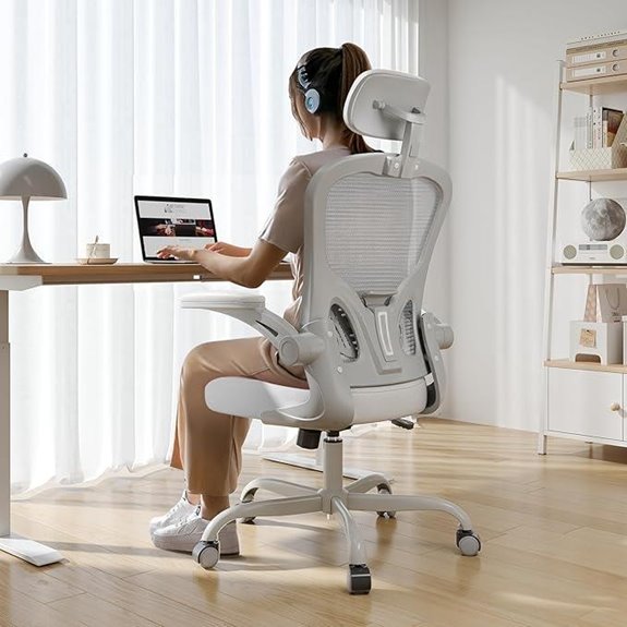 Ergonomic Office Chair High Back Adjustable Grey
