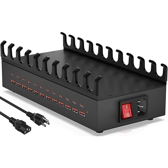 300W 24-Port USB Charging Station with Power Delivery