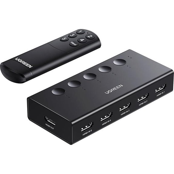 UGREEN 5-Port HDMI Switch 4K@60Hz with Remote