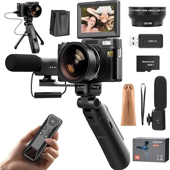4K Vlogging Camera with Accessories for YouTube