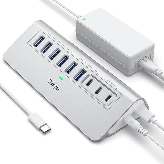 10Gbps 9-Port USB-C Hub with Power Delivery