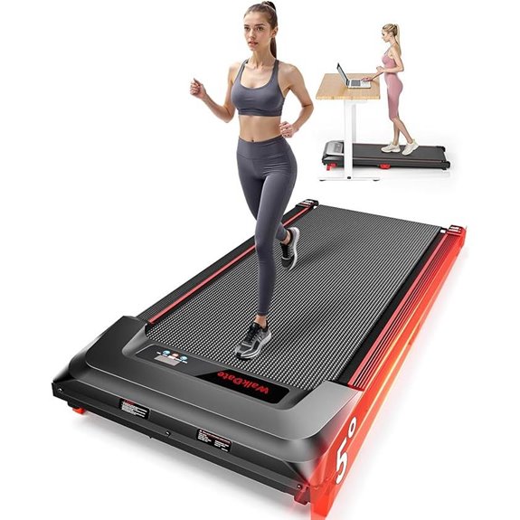 Incline Walking Pad Treadmill with LED Display