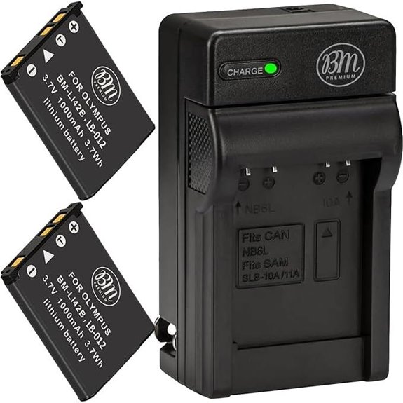 BM Premium 2-Pack Batteries & Charger for Kodak Cameras