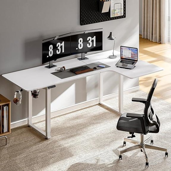 ONBRILL L-Shaped Electric Standing Desk Adjustable Height
