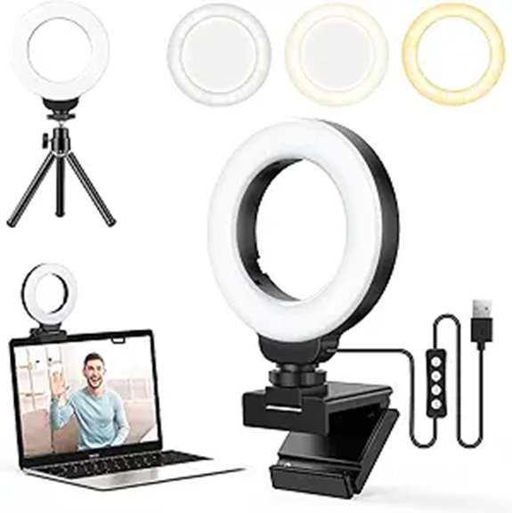 Ring Light for Laptop with Mount & Tripod