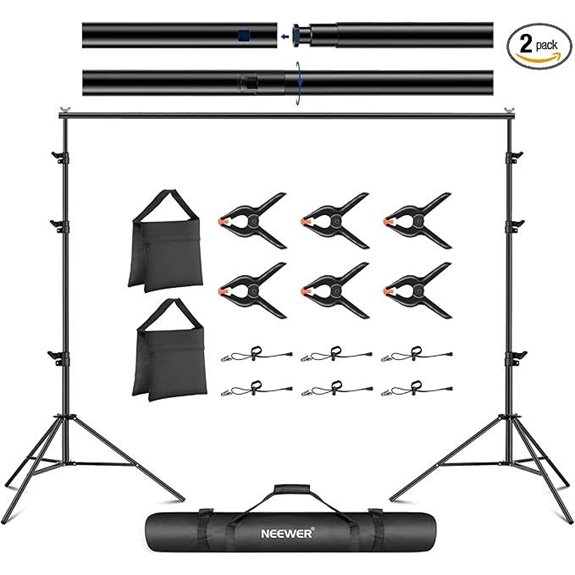 NEEWER 8.5x10ft Adjustable Photography Backdrop Kit