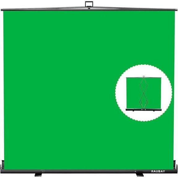 large collapsible green screen