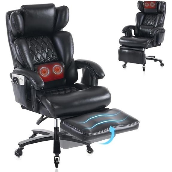Big & Tall Ergonomic Office Chair with Footrest