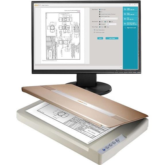 Plustek OpticSlim 1680 Large Format Flatbed Scanner