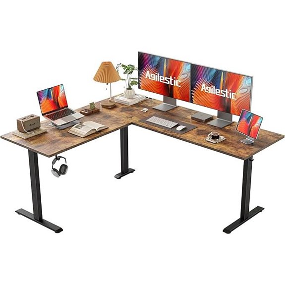 Agilestic L-Shaped Electric Standing Desk (63x55 inches)