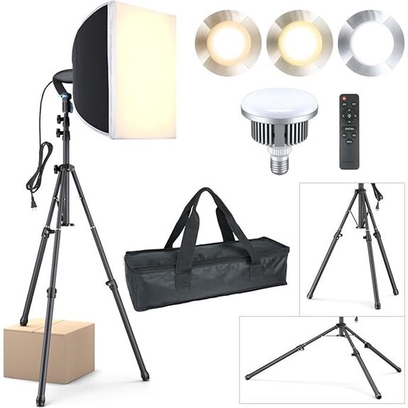 LINCO Softbox Photography Lighting Kit with LED Bulbs