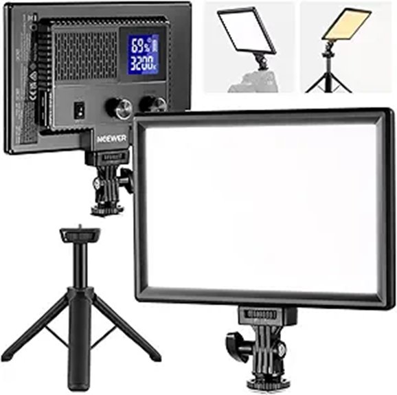 NEEWER 9 LED Video Light Panel with Tripod