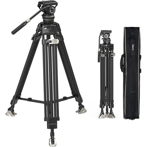 SmallRig AD-100 Carbon Fiber Tripod with Fluid Head