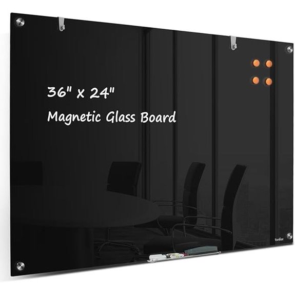 TANKEE Magnetic Glass Whiteboard for Wall 36x24