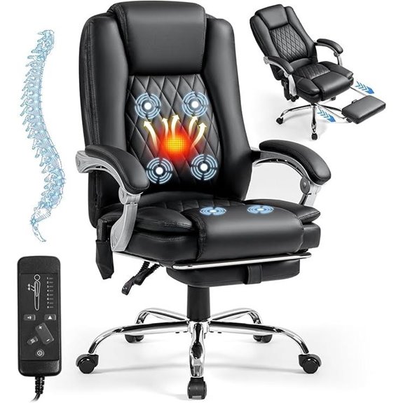 Massage Office Chair with Foot Rest and Vibration