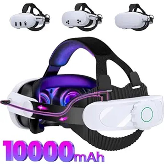 Battery Head Strap with 10000mAh for Meta Quest 3