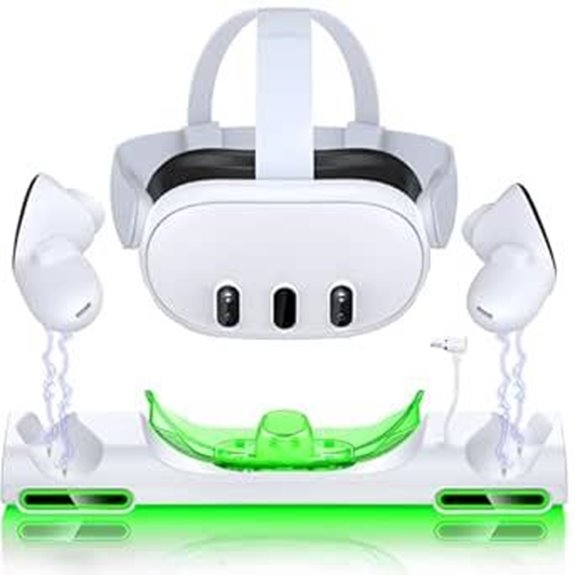 Meta Quest 3 Charging Dock with Batteries and Cable