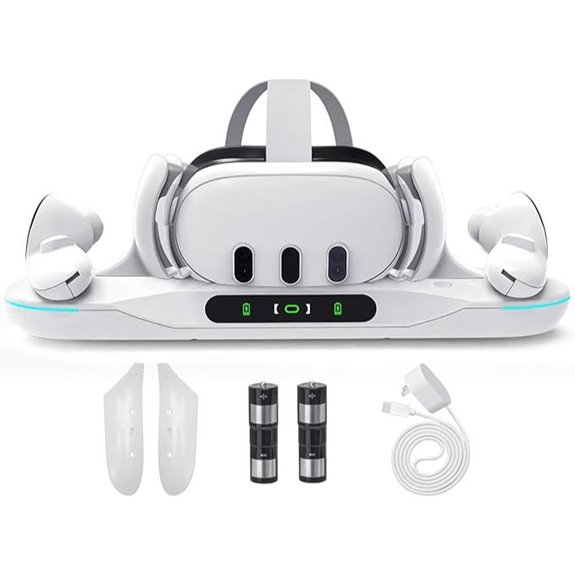 Lampelc Meta Quest 3 Charging Dock with Batteries