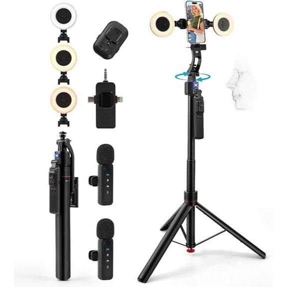 Vlogging Kit for iPhone/Android with Auto-Tracking Tripod
