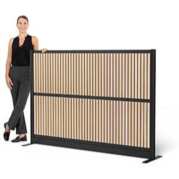 Grove Modular Wall Room Divider with Faux Wood