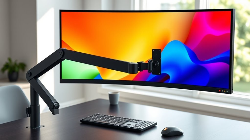 monitor arm compatibility and stability