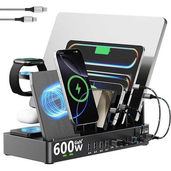 15-in-1 600W Wireless Charging Station with Cables