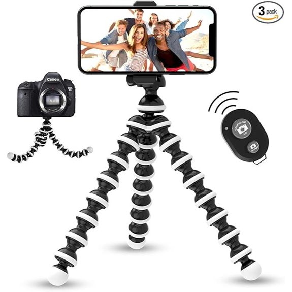 Acuvar 10 Octopus Tripod for Phones and Cameras