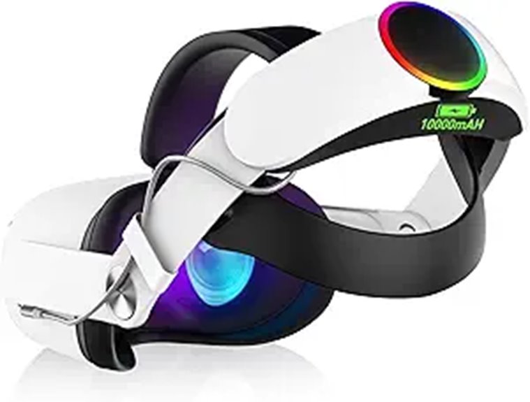 RGB Oculus Quest 2 Head Strap with Battery