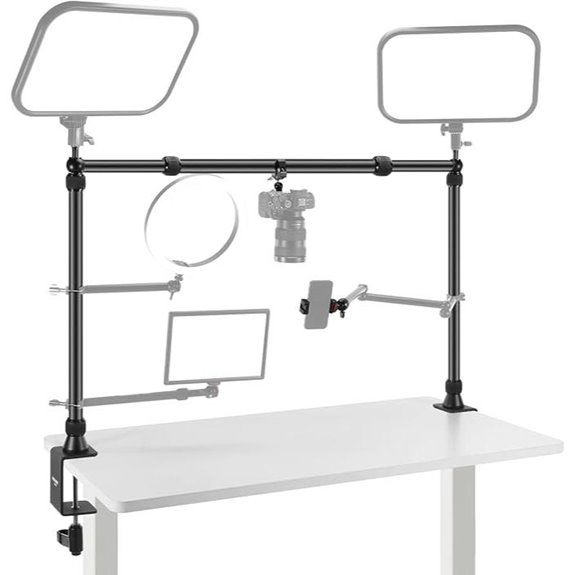 NEEWER Overhead Camera Mount Rig with 2 Ball Heads