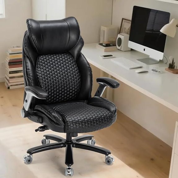 Executive Office Chair with Padded Flip-up Arms