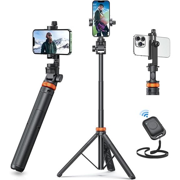 EUCOS 62 Phone Tripod with Remote and Stand