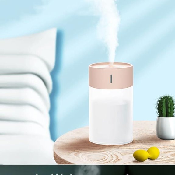 Mini USB Humidifier with LED Light (Pink)