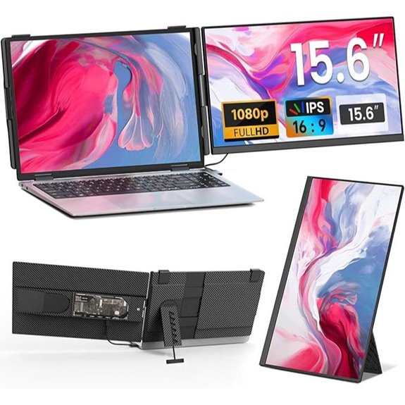 Portable 15.6 FHD Laptop Monitor with Dual Display