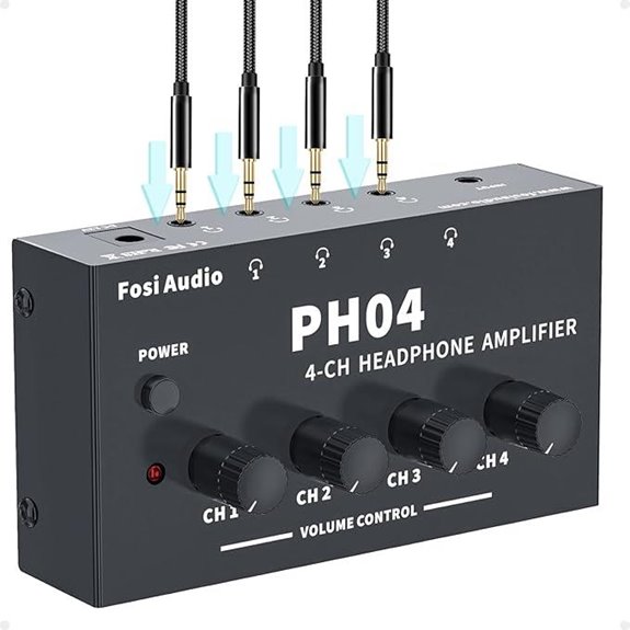 Fosi PH04 4-Channel Portable Headphone Amplifier