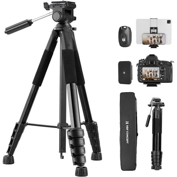 K&F Concept 75 Portable Camera Tripod for Smartphones