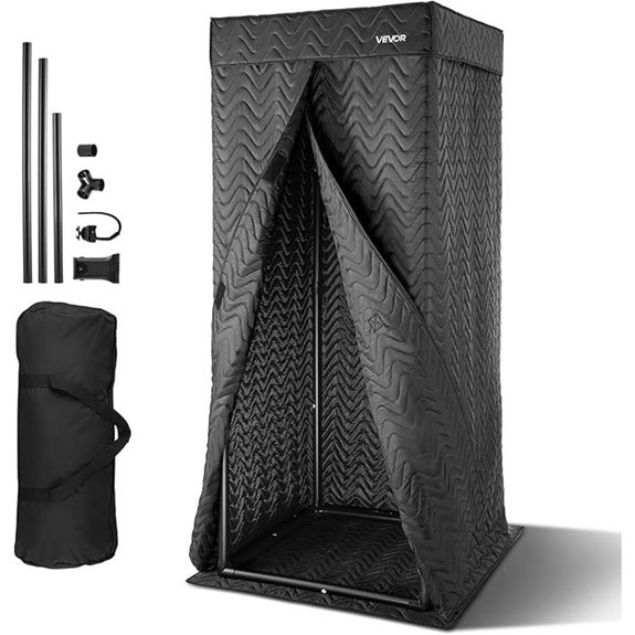 VEVOR Portable Vocal Booth with Soundproofing and Accessories